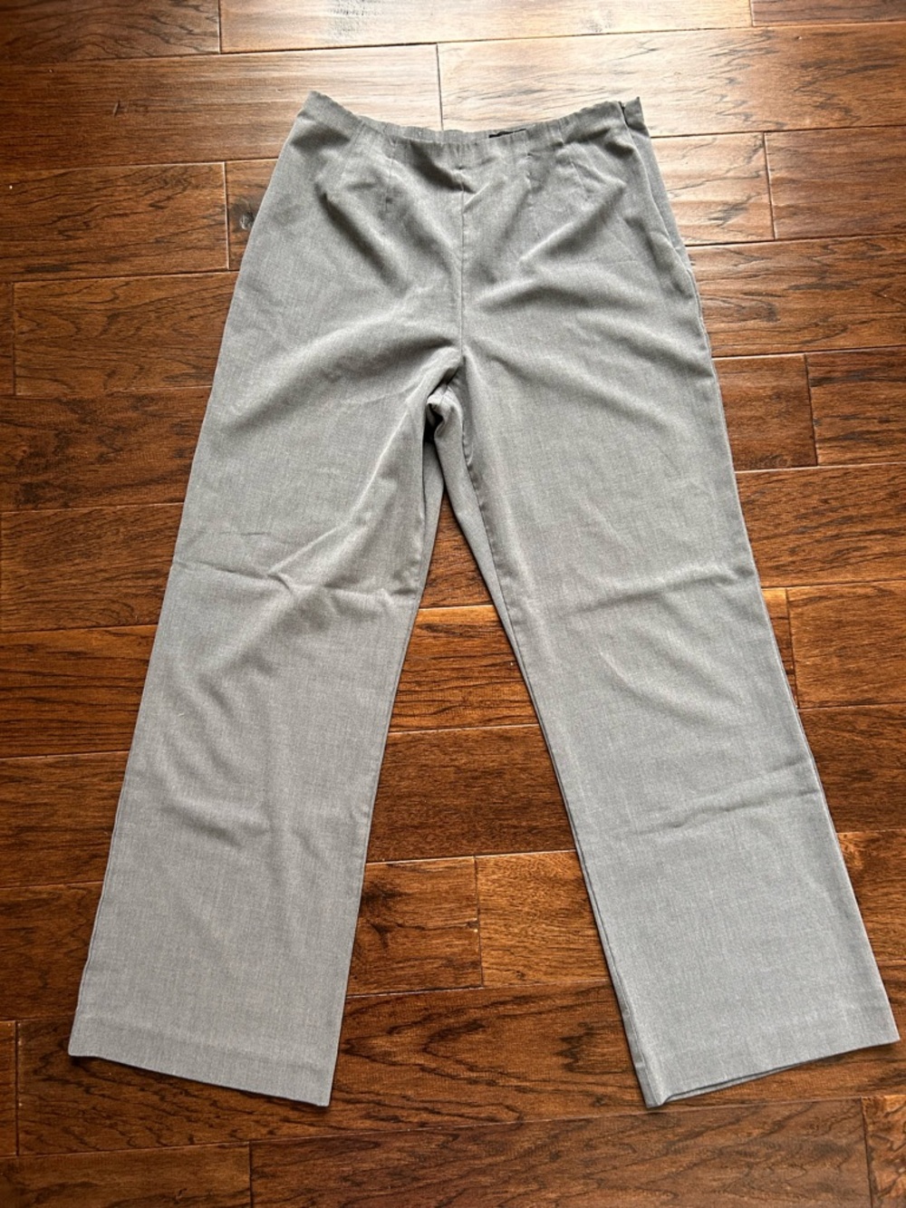 East 5th Side Zip Flat Front Straight Leg Dress Pants - Gray